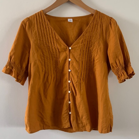 Old Navy Linen& Rayon Blend Top - Picture 1 of 5